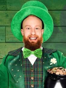 男士纯色优雅亮片领结，预系双层纯色缎面正式燕尾服领结，可调节，适合伴郎、婚礼、派对、正式场合、节日礼物 - 彩色 - 查看 7