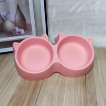 2-In-1 Plastic Cat Lover And Cat Mom Love & Dog Lover And Dog Mom Love Feeding/Drinking Bowls, Neck-Protecting Cat/Dog Lover Gift And Dog/Cat Mom Love Pet Bowls