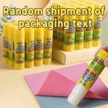 Set de 5 piezas de barras de pegamento de alta viscosidad de 9g, pegamento DIY para manualidades para estudiantes, útiles de oficina, clase de manualidades, estudio, actividades extracurriculares, papelería escolar, artesanías, tamaño mini (color/estilo aleatorio) de regreso a la escuela