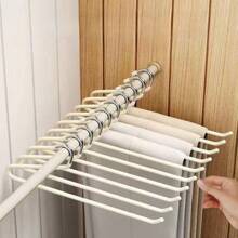 Goose-Shaped Trouser Rack Household Hanging Trousers Special Hanger Non-Marking Trouser Clip Non-Slip 2-Shaped Wardrobe Built-In Storage Artifact - White - View 3