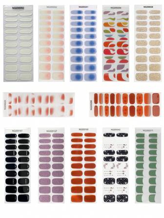 20pcs UV Gel Nail Stickers For Nail Art Decorations DIY