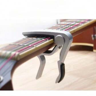 1 件高端金属 Capo 吉他调音夹，适用于原声吉他、电吉他、尤克里里琴，5 种颜色可选（新旧包装随机）