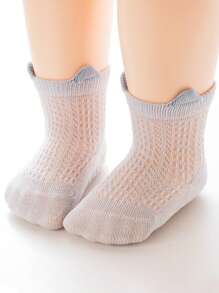 6 Pairs Of Spring And Summer Anti Slip Socks For Infants Aged 0-3, Mesh Socks