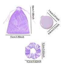 Bộ 15 món phụ kiện tóc dự tiệc - Lược chải tóc, dây buộc tóc và túi vải Organza cho các sự kiện spa, ngủ lại, trang điểm theo chủ đề - Hoàn hảo cho tiệc cưới, tiệc cô dâu, tiệc độc thân - Nhiều màu - Xem 6