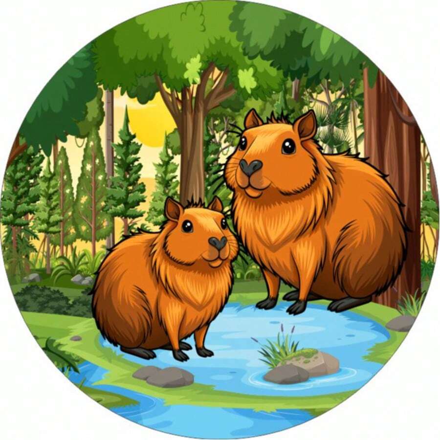 Round Party Panel With Elastic 1.50m Capivara - CAA0009 - 查看 1