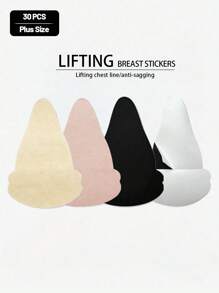 10 Peças/20 Peças/30 Peças Plus Size Descartáveis Não Tecidos, Adesivos para Seios Grandes para Prevenir o Caimento dos Seios, Adesivos Invisíveis e Anti-Protuberância com Forma de Cabaça, Ultra Respiráveis