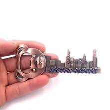 High-End Metal 3D Bottle Opener With Personalized Magnetic Architecture Fridge Magnet Souvenir, Unique Traveling Gift - Multicolor - View 9