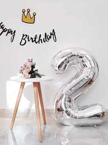 1 pieza Globo jumbo de número de 40 pulgadas de plata, decoración flotante para cumpleaños y aniversario