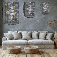 Fleurs abstraites dans leurs couleurs douces. Grande peinture murale encadrée en bois, décoration d'intérieur, peinture à l'huile - Chambre, salle de bain, salon, bureau, cuisine, cadeaux de Noël - 1 pièce