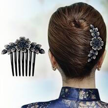 1pc Rhinestone Hair Comb, Versatile Hair Clip, Anti-Slip Crystal Hair Accessory For Women, Everyday Updo,Hair Accessories,Wedding,Bride Hair Styling,Side Comb