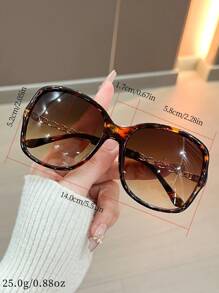 时尚豹纹大框太阳镜，非常适合夏季海滩度假、户外、旅行遮阳外出装户外海滩海滨度假以及送给家人和朋友的礼物