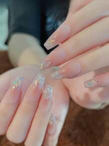 50/100 Peças Brilhantes Verão / Primavera Oceano Queijo Árvore Resina Manicure Strass, Formas Quadradas, Redondas, Retangulares, Coração, Decorações de Unhas de Cristal para Unhas dos Dedos de Verão, Tamanho Aproximado de 0,5 cm, Acessórios de Unhas Minimalistas e Fofos, Suprimentos de Unhas DIY, Encantos de Unhas, Gemas de Unhas - Multicolorido - Visão 6