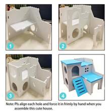 1pc Foam Hamster House, Red/Green/Blue/Purple Color Hide-Away Climbing & Playing Habitat For Small Animals, Includes Stairs And Slide