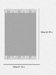 1 pieza Manta de punto, apta para oficina, siesta, sofá, uso en el coche - naranja - Ver 6