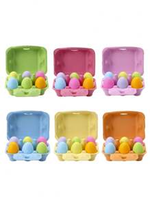 5 Egg Trays Can Be Paired With 6 Eggs. Reusable Egg Storage Box, Colorful Storage Box, Can Hold Up To Six Egg Containers, Cardboard, Egg Storage, Mother's Day Gifts, Father's Day Gifts, Wedding Supplies, Party Supplies. DIY - Multicolor - View 3