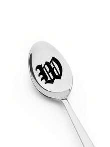 Initial Spoon - Engraved Coffee Spoon Gift - Unique Party Accessory, Personalized Coffee Lover Present, Birthday Gift Idea For Him Or Her, Themed Kitchenware, Novelty Tableware