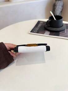 Trifold Pleated Colorblock Compact Wallet Wallet Purse Wallet Mini Wallet Small Wallet - White - View 9