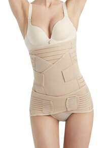 三合一女士可调节魔术贴束腰带，透气收腹带，产后托腹带，大码