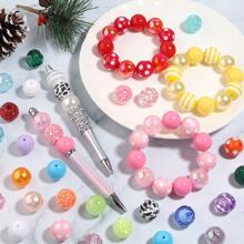 20pcs 20mm Bulk Price Cheap Handmade Colorful Style Mix Set Acrylic Gumball Beads For Chunky Bubblegum Beadable Keychain Jewelry Bracelet Necklace DIY Making - Multicolor - View 5