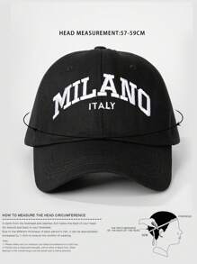 1 Pc Women's Embroidered MIK AND Baseball Cap, Adjustable Outdoor Sun-Proof Casual Hat, Suitable For Spring/Autumn Travel, Vacation And Beach - Baseball Cap - View 4