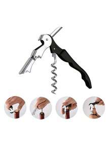3/5pcs Personalized Creative Red Wine Opener Set, Best Wine Tool Kit: Including Corkscrew, Foil Cutter, Drip Ring, Wine Pourer And Bottle Stopper, Ideal For Home Party, Family Gathering, Great Gift For Colleagues, Husband, Boyfriend, Father's Day, Anniversary, Multi-Functional, Adjustable, Easy To Clean, Stylish, Adorable, High-Quality, Ideal Gifts For Him, Ideal Gifts For Her, Her, Girlfriend, Dining Room, Bathroom, Living Room, Bedroom, School, Office, Tea Room, Home, Garden,Brunch-Ready