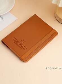 1 件皮革护照夹多功能护照钱包卡包