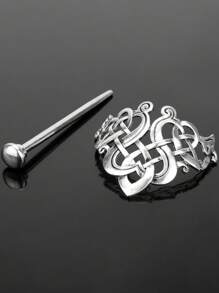 1 件/2 件女式金属镂空凯尔特风格发夹，复古简约发饰 - 彩色 - 查看 9