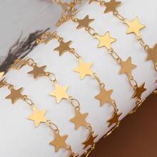 1m Stainless Steel Star/Pentagram Chain, Suitable For DIY Handmade Necklace, Bracelet, Anklet, Jewelry Making - Chain - View 4