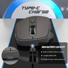 CROSS ZEBRA ZIYOU LANG X7 2.4G 无线鼠标，带电池指示灯的蓝牙鼠标，双模办公鼠标，Type-C 可充电游戏鼠标，5 级可调 DPI，PixArt 3212 传感器，96.5g 超轻鼠标，兼容 Windows/Android/ - 彩色 - 查看 3