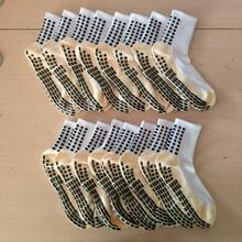 8 Pairs Anti-Slip Soccer Socks, Compression Mid-Calf Sports Socks With Thicker Terry Polka Dot For Football
