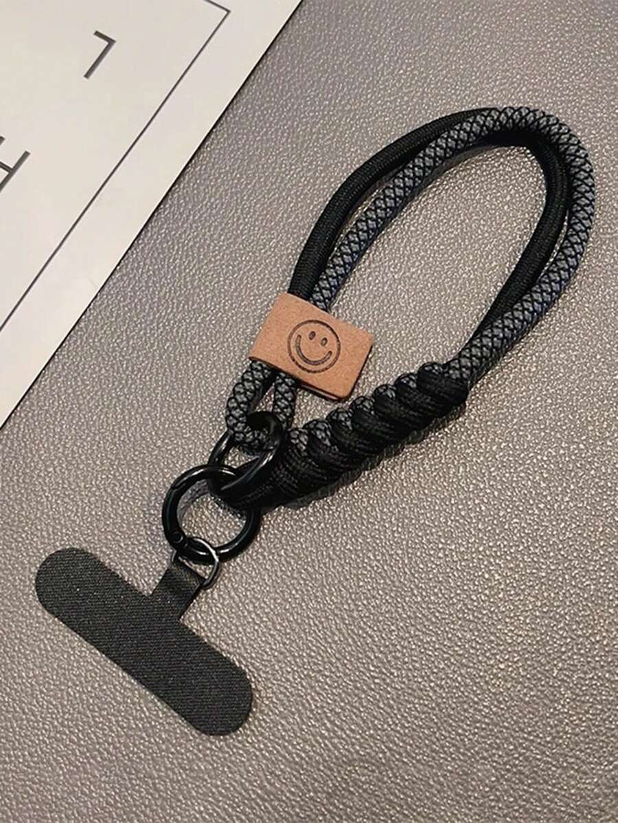 Nuevo estuche universal para teléfono con correa de muñeca decorativa trenzada de nailon, cordón de muñeca resistente con soporte para tarjetas