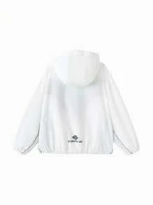 Balabala Boys' UV Protection Jacket, Lightweight Summer Outerwear - White Tone - View 2