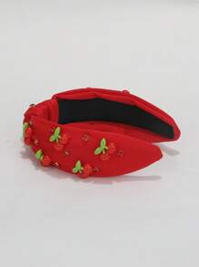 1 Pc Cherry Decorated Headband, Cute Gift For Mom,Hairband,Hair Hoop,Hair Accessories Headbands ,Head Piece