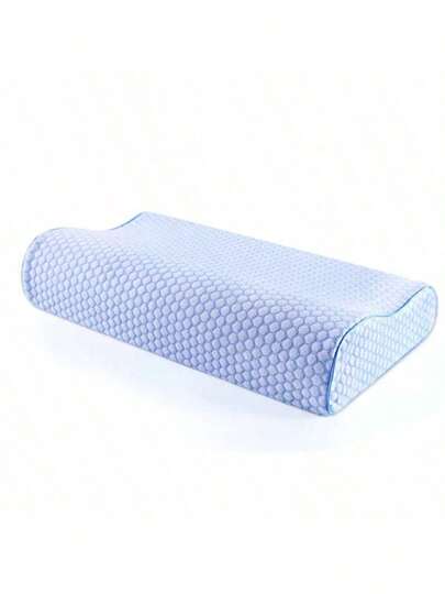 1pc Bamboo Memory Foam Sleep Kussen Contoured Cervical Orthopedic Neck Support Breath Shoulder Relax, Adjustable Ergonomic Contour Pillow, Back Stomach Side Sleepers, Removable Hoes view 6