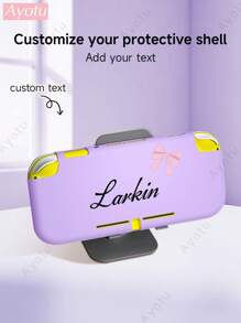 1pc Customizable Bow Pattern & Name Design Protective Case Compatible With Nintendo Switch/Switch OLED/Switch Lite, Soft TPU Protective Shell Compatible With Switch Console, Switch Game Console Accessories, Switch Joy-Con Accessories, Can Charge With Dock Without Removing Case, Ideal Gift For Students, Colleagues, Friends, New Year, Back To School - With Bow Style - View 16