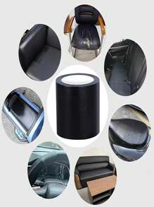 1 Roll Of Cushion Repair Tape, Strong Black Cloth-Based Tape, Sofa Imitation Leather Repair Patch, Sofa Repair Tape Kit, Self-Adhesive Imitation Leather Repair Tape, Suitable For Sofa And Car Seat Cushions, Durable Patches, Suitable For Holes And Carpets In Hotels