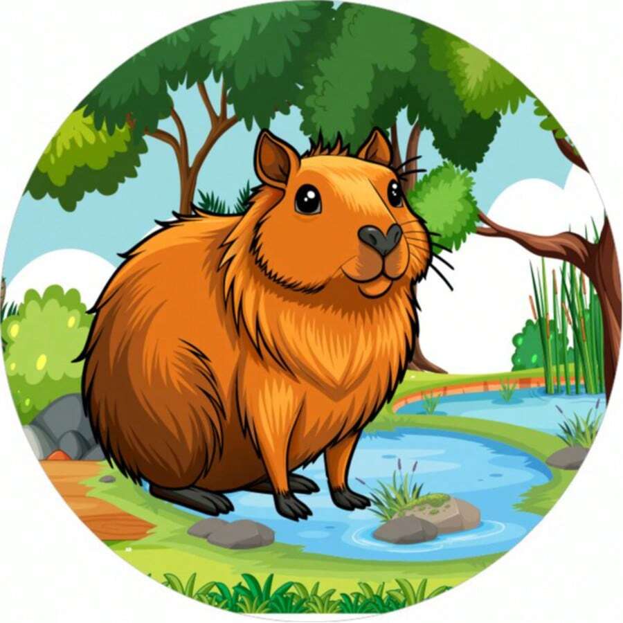 Round Party Panel With Elastic 1.50m Capivara - CAA0008 - 查看 1