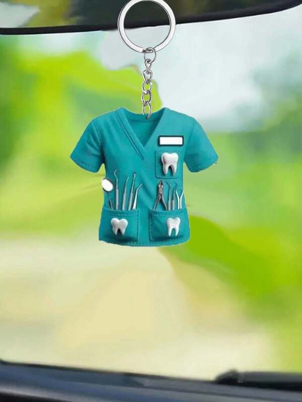 1 Piece Of Dentist Professional Outfit 2D Keychain Acrylic Decoration Nurse Doctor Special Gift[The Product Needs To Be Installed Manually.] Car Accessories Bag Charm School