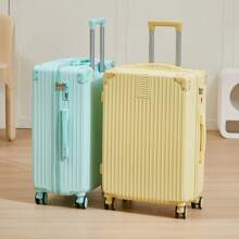 Vali kéo xe đẩy cho nam, rương da đựng mật khẩu du lịch, học sinh 24 inch sức chứa lớn, chắc chắn, chịu lực nặng, cần thiết khi đi du lịch - Màu vàng - Xem 3
