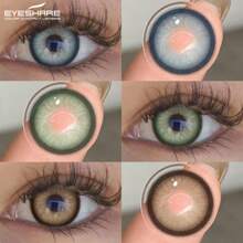1 Pair Colored Contact Lenses For Eyes Blue Natural Colorful Contact Lenses Enlarge Eyes Brown Makeup Contact Yearly Disposable Green Beautiful Pupil 14.5mm