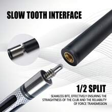 1 支 13 毫米高品质台球杆，配有蜥蜴皮纹手柄，由复合碳和玻璃纤维制成，坚固耐用，是父亲节或新年的理想礼物 - 黑與白 - 查看 1