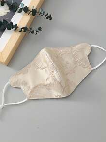 1 件女士 3D 浮雕牡丹花时尚口罩，高端时尚防风透气，可调节耳挂，3D 防风设计，适合春秋季节