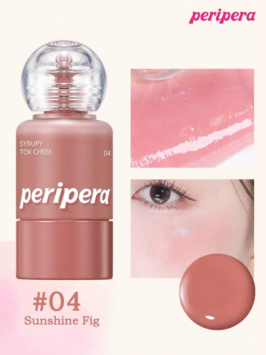 Phấn má hồng dạng lỏng K-Beauty SYRUPY TOK CHEEK, chất phấn mềm mịn, tạo hiệu ứng trang điểm tự nhiên rạng rỡ, kết cấu mượt mà, vẻ ngoài trang điểm tự nhiên, phù hợp cho trang điểm hàng ngày và phong cách Hàn Quốc.