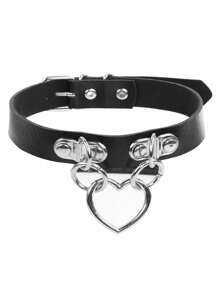 1pc Punk Gothic Rivet Choker Necklace, Sexy Black & White Collar Necklace, Adequado para o dia a dia feminino, roupa de festa, festa de Natal, aniversário criativo, presente de dia dos namorados, mãe, mãe, dia das mães, presente
