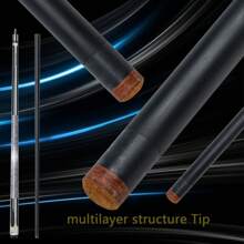 1 支 13 毫米高品质台球杆，配有蜥蜴皮纹手柄，由复合碳和玻璃纤维制成，坚固耐用，是父亲节或新年的理想礼物 - 黑與白 - 查看 4