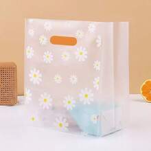 50 Stück Geschenktüte mit Gänseblümchen, Dankeschön Tüte, Geschenktüte für Dankeschön, Frühlings-/Sommer Gänseblümchen Blume Geschenktüte Großpackung für Party Geschenke, Babyparty, Hochzeit, Geburtstag Dekorationen und Zubehör, Braut Hochzeit Zentrum Geschenktüte, Hübsches Blumenmuster Transparente Geschenktüte Verpackung