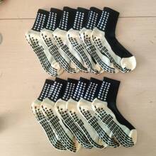 1/2/4/6/10 Pairs Men's Cushioned Compression Mid-Calf Soccer Socks, Anti-Slip For Training & Matches