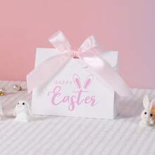 10 pièces Sacs en papier de bonbons de Pâques, boîtes d'emballage d'œuf de Pâques, boîtes d'emballage de bonbons, boîtes d'emballage de cadeaux portables, boîtes de rangement de cadeaux de fête