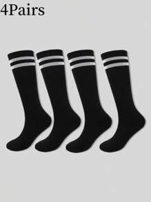 16pcs/12pcs/8pcs/4pcs/1 Pair Kids Football Basketball Running Cycling Training Socks, Girls Long Tube Socks, Boys Moisture Wicking Breathable Sports Socks - Multicolor - View 71