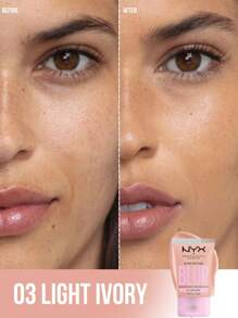 NYX PROFESSIONAL MAKEUP Bare With Me 遮瑕精华，白皙，瞬间打造光滑、朦胧肤色，可叠加，中等遮瑕力，哑光粉底效果，12 小时保湿，注入护肤成分，适合所有肤质，提供自然遮瑕力，易于涂抹和混合， - 裸膚色 Fair - 查看 2